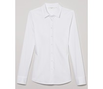 Jersey Shirt Bluse in unifarben