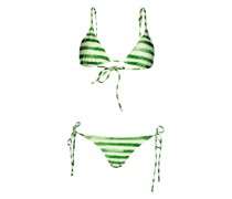 Green Stripe Padded Triangel Bikini
