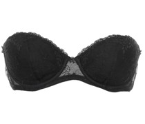 Ankara gefütterter Bandeau BH aus Spitze in Schwarz