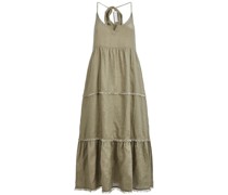 Gestuftes Kleid Olive