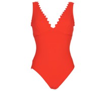 Ines V-Neck Bügel Badeanzug Rot