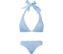 St Kitts Padded Triangel Bikini White Vines