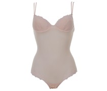 Brunico gefütterter String Body in Puder aus Spitze