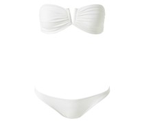Alba Padded Bandeau Bikini White Chain