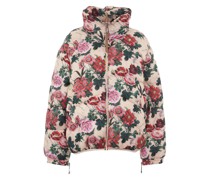 Puffer Jacke mit floralem Print