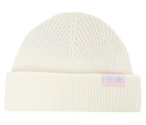 Knit Beanie mit Logo Label