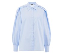 Bluse mit Schulterfalten