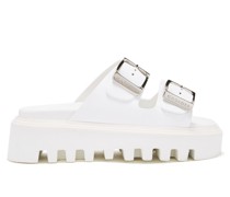 Buckles Leather Slides