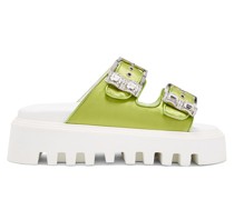 Buckles Satin Slides