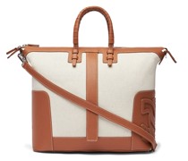 C-Style Canvas Leather Traveller Bag Small
