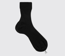 Black Cotton Ankle Socks