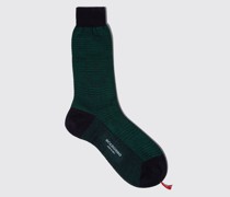 Green Wool Calf Socks