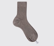 Grey Cotton Ankle Socks