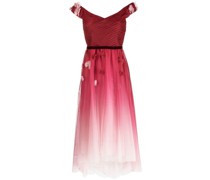Abendkleid mit Muster - Rot