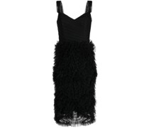 Tüllkleid mit Print - Schwarz