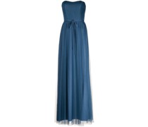 Trägerloses Abendkleid - Blau