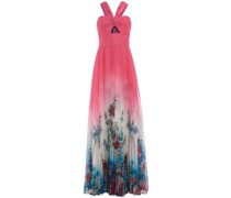 Abendkleid mit Blumen-Print - Rosa