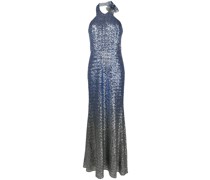 Kleid mit Pailletten - Blau
