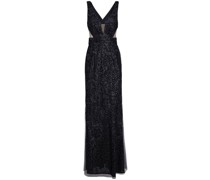 Abendkleid mit Glitter - Schwarz