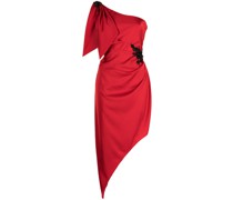 Kleid mit Falten - Rot