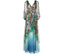 Blumiges Abendkleid - Mehrfarbig