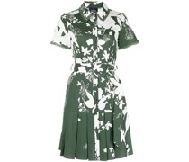 Kleid mit Blumen-Print - Grün