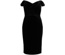 Schulterfreies Kleid - Schwarz