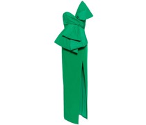 Verziertes Abendkleid mit schulterfreiem Design - Grün