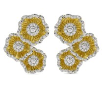 18kt Wild Flower Gelbgoldohrringe mit Diamanten