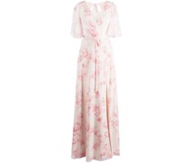 Abendkleid mit Blumen-Print - Rosa
