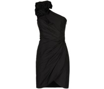 Midikleid mit Stickerei - Schwarz