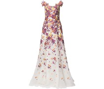 Kleid mit Blumenstickerei - Mehrfarbig