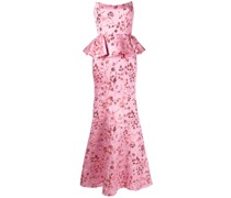 Midikleid mit Stickerei - Rosa
