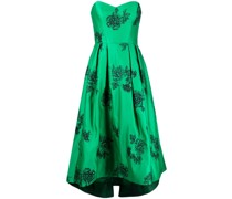 Kleid mit floraler Stickerei - Grün