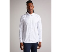 Hemd aus Baumwollstretch in Weiß, Loroll