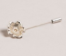Reversnadel in Magnolienform in Silber, Floorle