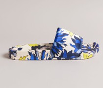 Bedruckte Slider mit Blumenmuster in Marine, Anniti
