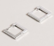 Kleine Quadratische Ohrringe in Silber, Senrii