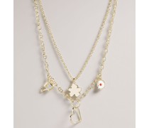 Halskette mit Charms in Gold, Brianka