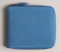 Portemonnaie aus Nubukleder in Blau, Krolt