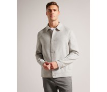 Jacke aus Wollgemisch mit Kragen in Grau, Sharpow