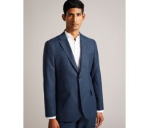 Leinenblazer mit Lapel in Marine, Flaaxj