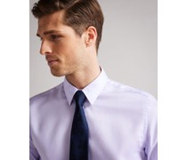 Langärmliges Slim Fit Hemd in Lila, Daltoss, Baumwolle