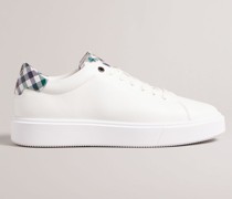 Ledersneaker mit Hauskaro in Weiß, Breyonn