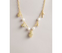 Halskette mit Muscheldetail in Gold, Srenety