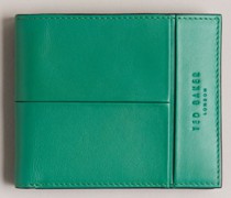 Gefaltetes Portemonnaie aus Leder in Grün, Breaker