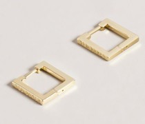 Kleine Quadratische Ohrringe in Gold, Senrii
