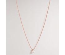 Halskette mit Strassanhänger in Roségold, Sininaa