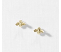 Ohrringe mit Bienen-Design in Gold, Beelii
