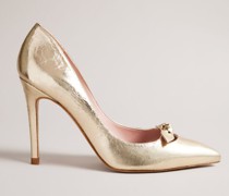 Pumps mit Schleifendetail in Gold, Telila